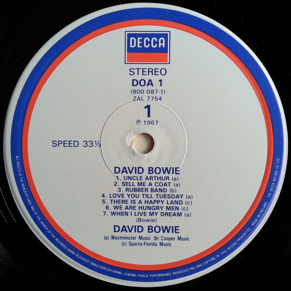 Release: David Bowie-Vinyl-UK-1984-DOA 1, 800 087-1-2710220