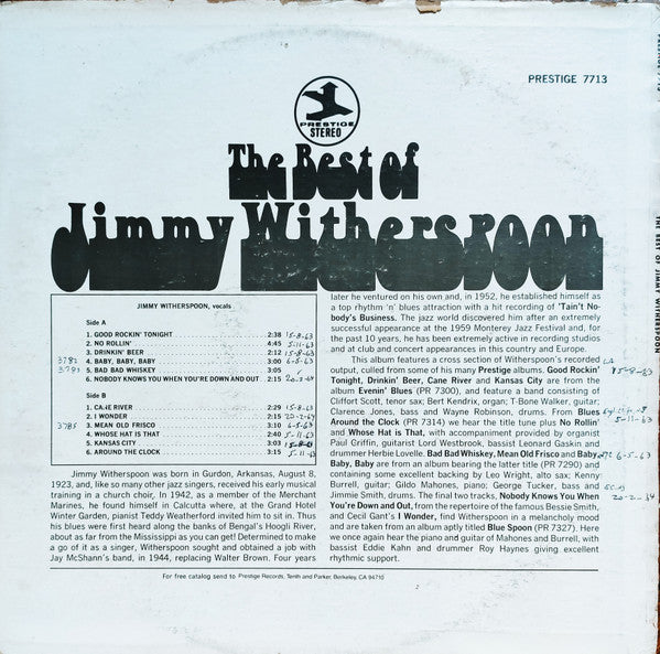 Master Release: The Best Of Jimmy Witherspoon by Jimmy Witherspoon