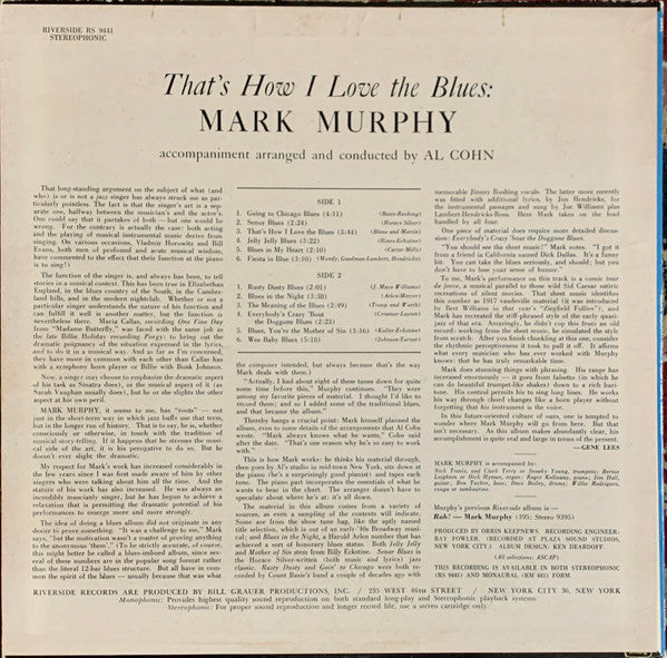 Release: That's How I Love The Blues-Vinyl-US-1963-RS 9441-2401927