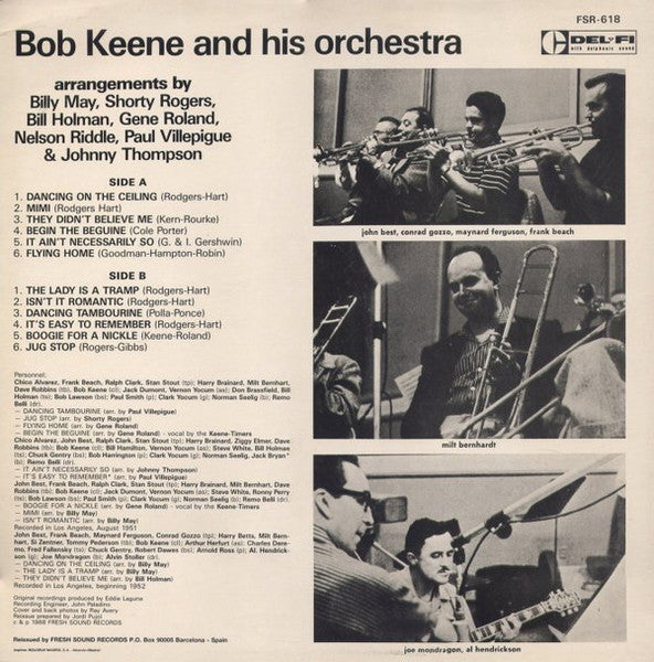 Master Release: Dancing On The Ceiling by Bob Keene Orchestra