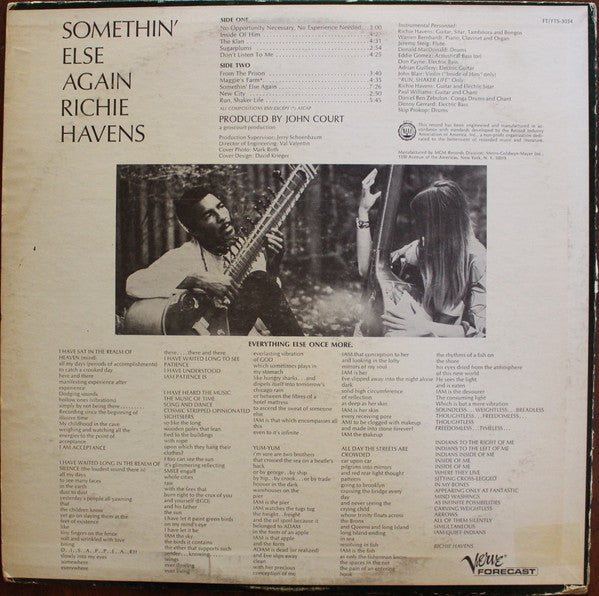 Master Release: Somethin' Else Again by Richie Havens