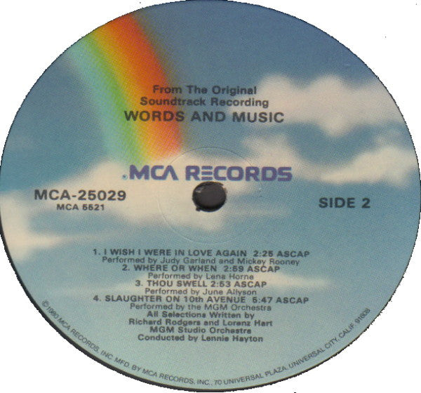 Words And Music (From The Original Soundtrack Recording)