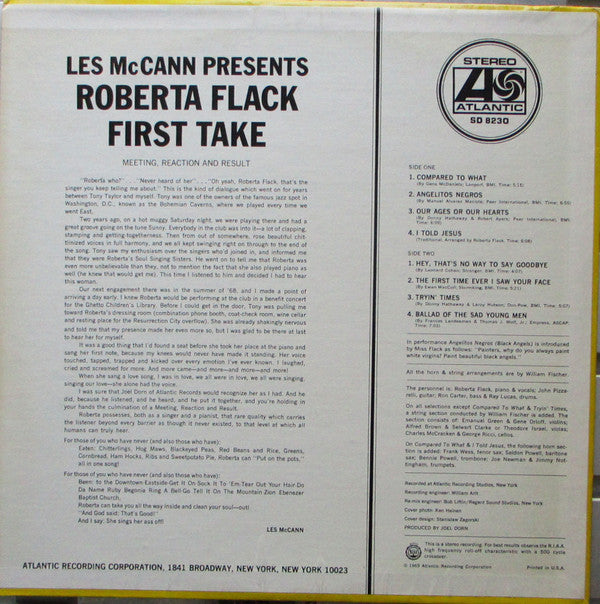 Master Release: First Take by Roberta Flack