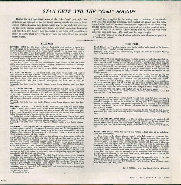 Master Release: And The "Cool" Sounds by Stan Getz