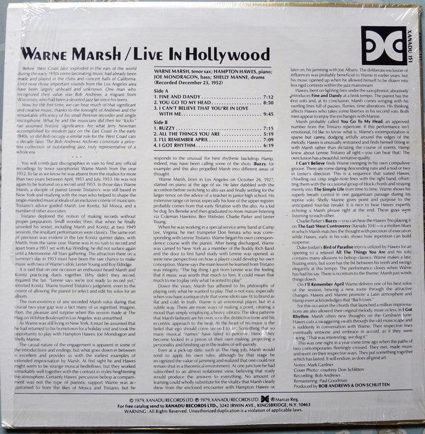 Release: Live In Hollywood-Vinyl-US-1979-Xanadu 151-4612124