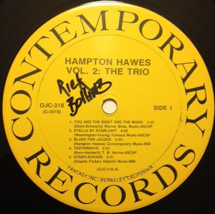 This Is Hampton Hawes Vol. 2: The Trio