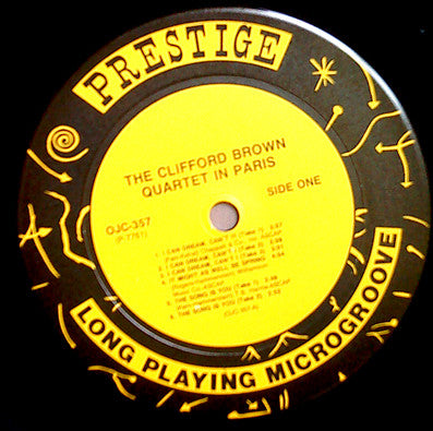 Release: The Clifford Brown Quartet In Paris-Vinyl-US-1989-OJC-357, P-7761-3377512