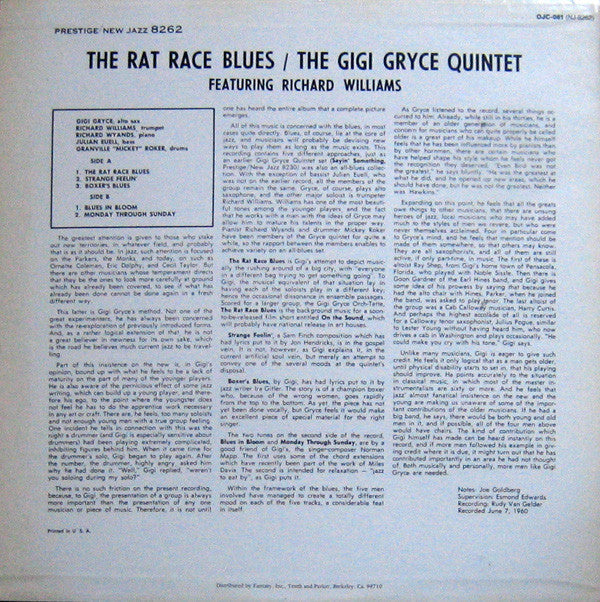 Release: The Rat Race Blues-Vinyl-US-1983-OJC-081, NJ 8262-3207590