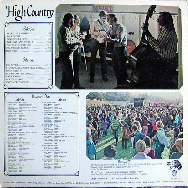 Release: High Country-Vinyl-US-1971-WS 1937, # 7-1545369