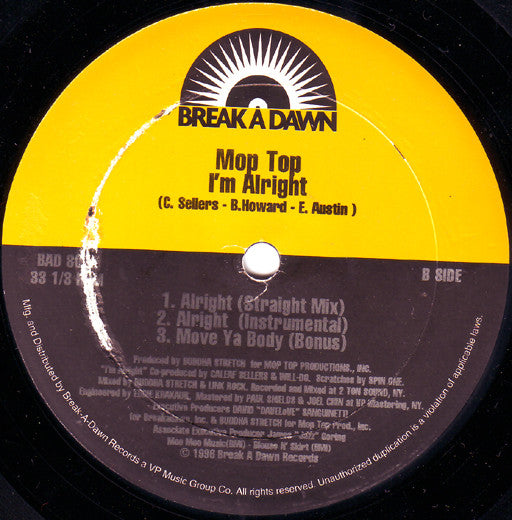 Release: Forever (Verbal Assault) / I'm Alright-Vinyl-US-1996-BAD 8012-1040859
