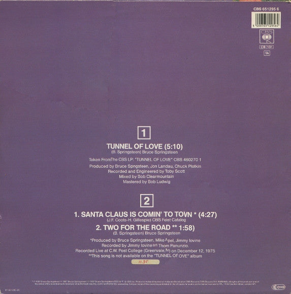 Release: Tunnel Of Love-Vinyl-Europe-1987-CBS 651295 6, 651295 6-1866280