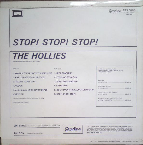 Master Release: For Certain Because... by The Hollies