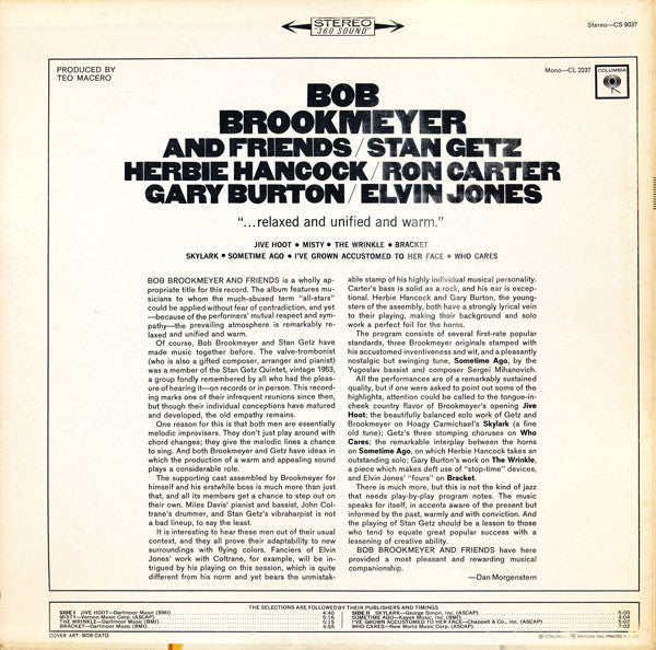 Release: Bob Brookmeyer And Friends-Vinyl-US-1965-CS 9037-2764018