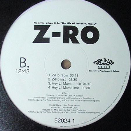 Master Release: I Hate U / Z-Ro / Hey Lil Mama by Z-Ro