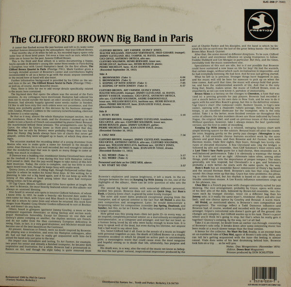 The Clifford Brown Big Band In Paris