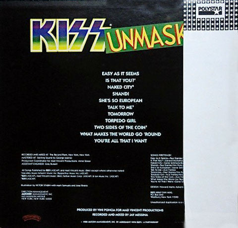 Release: Unmasked-Vinyl-Japan-1980-25S-3, 25S-3-3256658