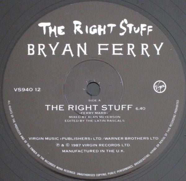 Master Release: The Right Stuff by Bryan Ferry