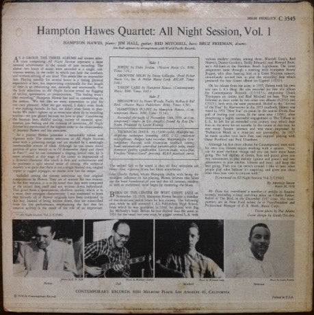 Release: All Night Session, Vol. 1-Vinyl-US-1958-C3545-2727844