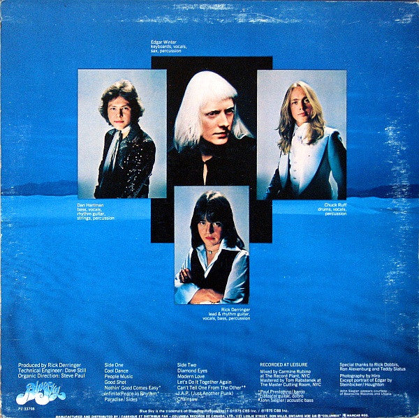 Release: The Edgar Winter Group With Rick Derringer-Vinyl-Canada-1975-PZ 33798, PZ 33798-2081418