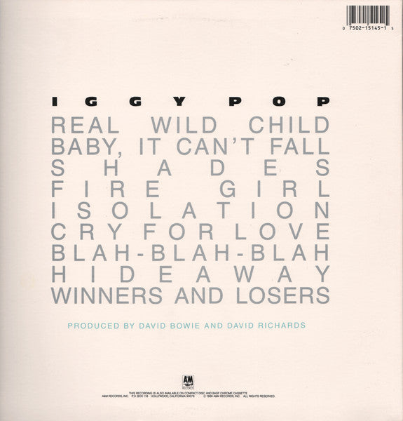 Release: Blah-Blah-Blah-Vinyl-US-1986-SP 5145, SP-5145-1874766