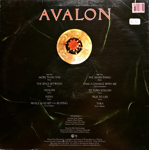 Release: Avalon-Vinyl-US-1982-9 23686-1, 9 23686-1, 1-23686, 1-23686-15383308