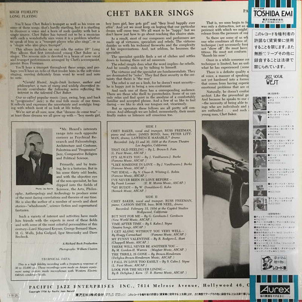 Release: Chet Baker Sings-Vinyl-Japan-1985-PAJ-70224, 1222-13605819