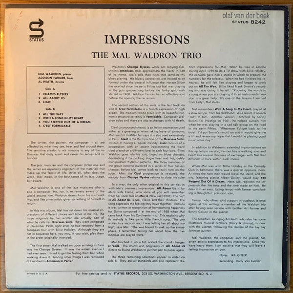Release: Impressions-Vinyl-US-1964-ST 8242, NJLP 8242-12295740