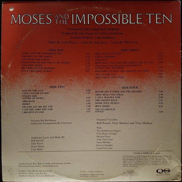 Release: Moses And The Impossible Ten-Vinyl-US-1973-BI 25120-12531750