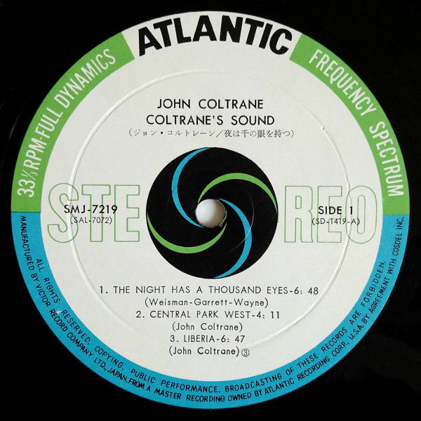 Release: Coltrane's Sound-Vinyl-Japan-1964-SMJ-7219-16717572