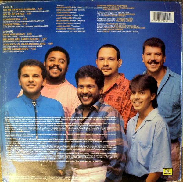Release: Ricardo Lance Y Su Grupo Sublime-Vinyl-US-1989-20021-14914230
