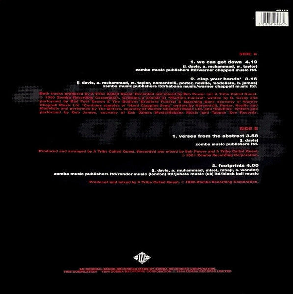 Release: A Tribe Called Quest EP-Vinyl-Europe-1994-jive t 374, JIVE T 374-95061