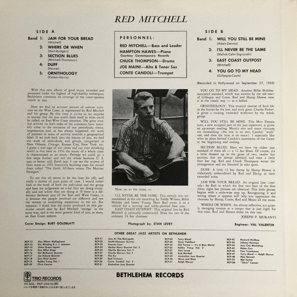 Master Release: Red Mitchell by Red Mitchell