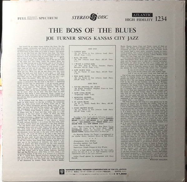 Master Release: The Boss Of The Blues Sings Kansas City Jazz by Big Joe Turner