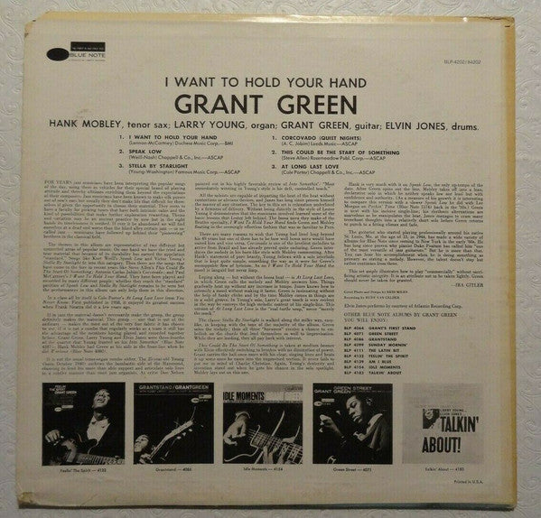 Master Release: I Want To Hold Your Hand by Grant Green