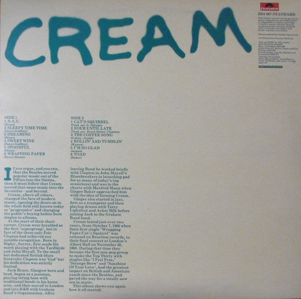 Release: Fresh Cream-Vinyl-UK-None-2384 067-25949560