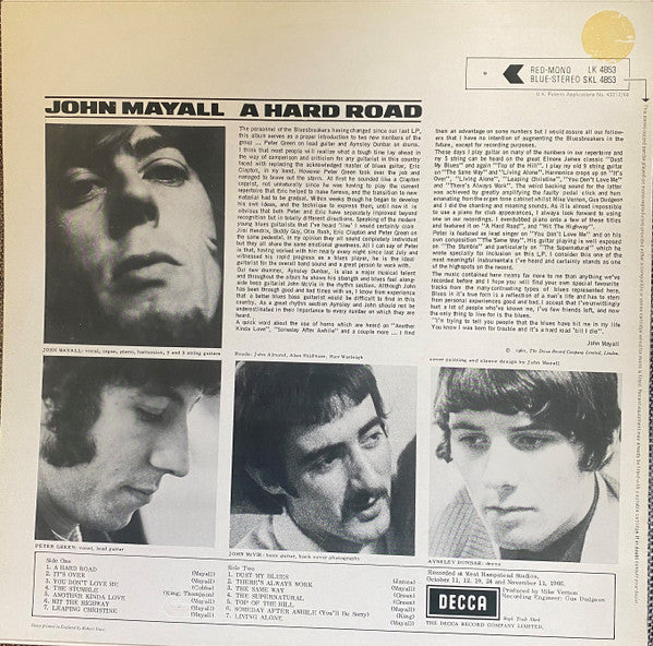 Master Release: A Hard Road by John Mayall & The Bluesbreakers