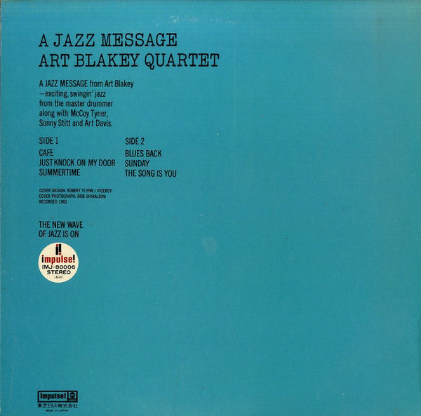 Release: A Jazz Message-Vinyl-Japan-1973-IMJ-80006, IMJ-80006-11705294