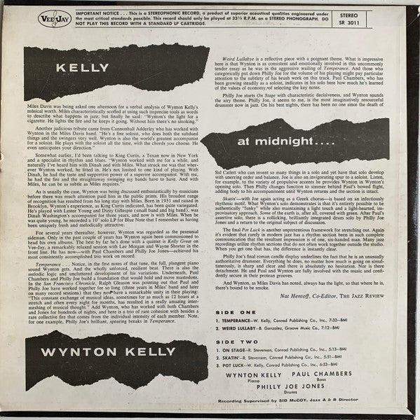 Release: Kelly At Midnite-Vinyl-US-1961-LP 3011, SR 3011, VJLP 3011-18266578
