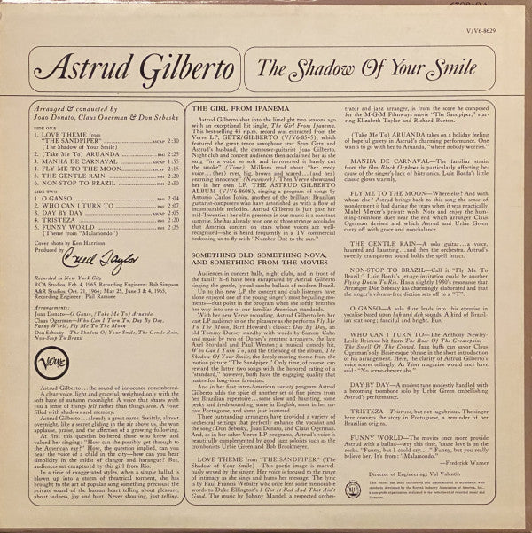 Release: The Shadow Of Your Smile-Vinyl-US-1965-V-8629, V/8629-24682712