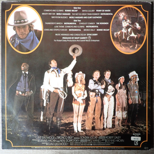 Release: The Original Music Soundtrack From Clint Eastwood's - Bronco Billy-Vinyl-France-1980-ELK 52 231-19327189