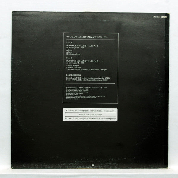 Release: Duos Pour Violon Et Alto-Vinyl-France-1981-HM 1052-18027955