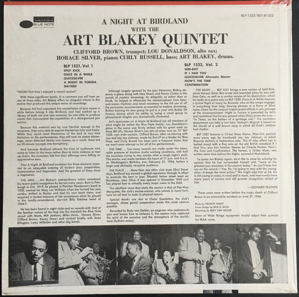 Release: A Night At Birdland, Volume 2-Vinyl-US-None-BST 81522-14539979