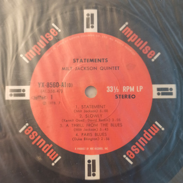 Release: Statements-Vinyl-Japan-1978-YX-8560-AI-26737943
