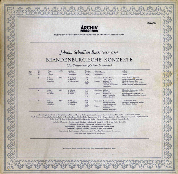Master Release: Brandenburgische Konzerte (2) (Nr. 2 F-Dur, BWV 1047 · Nr. 4 G-Dur, BWV 1049 · Nr. 5 D-Dur, BWV 1050) by Johann Sebastian Bach
