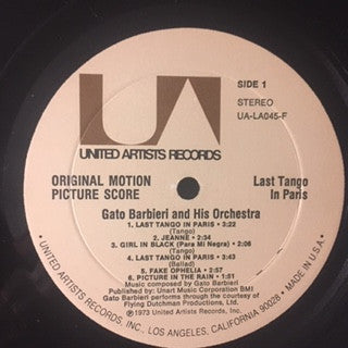 Master Release: Ultimo Tango A Parigi (Colonna Sonora Originale Del Film)  by Gato Barbieri And His Orchestra