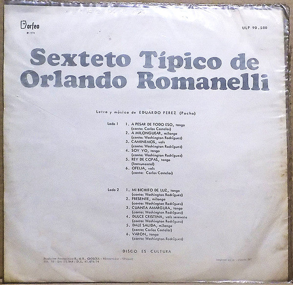 Release: Unknown Release-Vinyl-Uruguay-1974-ULP 90.580-14582425