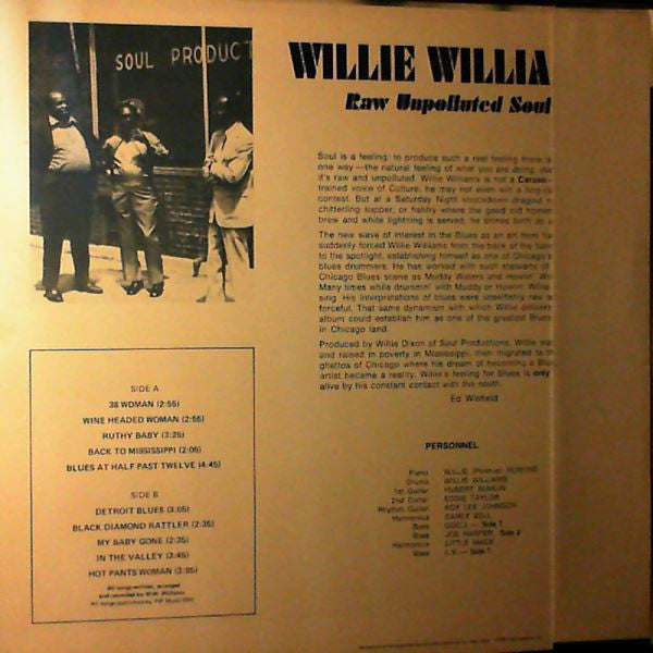 Master Release: Raw Unpolluted Soul by Willie Williams