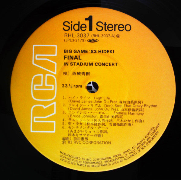 Big Game '83 Hideki Final In Stadium Concert