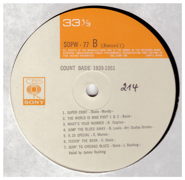 Master Release: Count Basie 1939 ~ 1951 by Count Basie