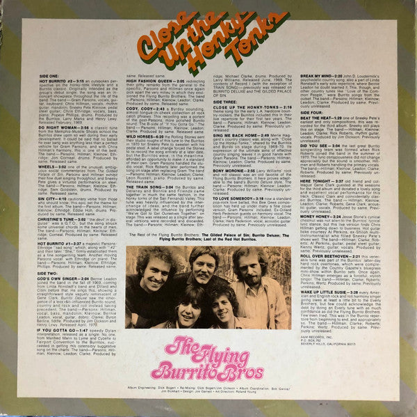 Master Release: Close Up The Honky Tonks by The Flying Burrito Bros